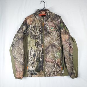 Mossy Oak Large Men’s Hunting Camo Jacket Blaze Lining Poly Stretch Panels